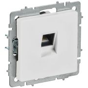 Розетка компьютерная СП BRITE РК10-БрАБ RJ45 кат.5E механизм арктич. бел. IEK BR-K10-1-K91