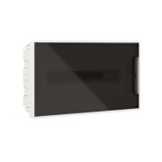 Щиток встраиваемый Фрейм (FRAME) 18мод с тонированной дверцей с 2 шинами PEN на 8 и 10 отверст. бел. DKC F18B1WD