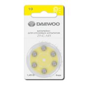 Элемент питания воздушно-цинковый ZA10/PR70 1.45В BL-6 (блист.6шт) для слуховых аппаратов DAEWOO 5060333