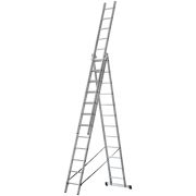 Лестница трехсекционная 3х12 H=343/594/841см 17.83кг усиленная алюм. FIT 65438