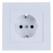Розетка 1-м СП Бриллиант 16А IP20 с заземл. бел. UNIVersal 7947625