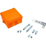 Коробка ответвительная FS 100х100х50мм IP55 4п 450В 6А 4кв.мм с кабельными вводами и клеммниками пластик. DKC FSB11404