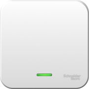 Переключатель проходной 1-кл. ОП Blanca 10А IP20 (сх. 6) 250В с подсветкой с изолир. пластиной бел. SE BLNVA106111