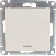 Выключатель 1-кл. СП AtlasDesign 10А IP20 (сх. 1а) 10AX с подсветкой механизм беж. SE ATN000213