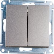 Переключатель проходной 2-кл. СП AtlasDesign 10А IP20 (сх. 6/2) 10AX механизм шампань SE ATN000565