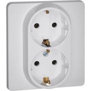 Розетка Inspiria 16А 250В 2х2P+E немецк. стандарт бел. IEK 673750