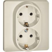 Розетка Inspiria 16А 250В 2х2P+E немецк. стандарт сл. кость IEK 673751