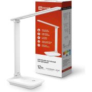 Светильник светодиодный настольный ССО 06Б 12Вт 3000-6500К 600лм сенсор-диммер с подставкой под телефон с адаптером бел. IN HOME 4690612036519