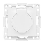 Розетка 1-м СП Стокгольм 16А IP44 с заземл. защ. шторки с крышкой механизм бел. PROxima EKF EYR16-028-10-44