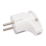 Вилка Евро угловая 16А с заземл. бел. Rexant 16-0728