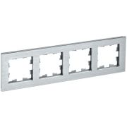 Рамка 4-м BRITE РУ-4-1-БрА металл алюм. IEK BR-M42-M-K47