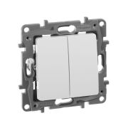 Переключатель 2-кл. СП Etika Plus 10А IP20 250В 10AX безвинтов. зажимы механизм бел. IEK 672212