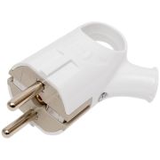 Вилка с кольцом 16А 250В с заземл. бел. EKF AVK16-10