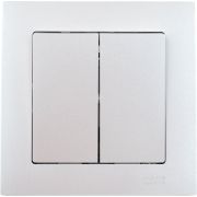 Выключатель 2-кл. СП AtlasDesign 10А IP20 (сх. 5) 10AX в сборе жемчуж. SE ATN000452