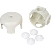 Коробка распределительная d78мм ЛИЗЕТТА (в компл. 4 кабельных ввода) ABS-пластик сл. кость Bironi B1-521-211-K