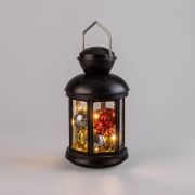 Фонарь декоративный 12х12х20.6см с шариками тепл. бел. корпус черн. Neon-Night 513-061