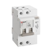 Выключатель автоматический дифференциального тока C 50А 30мА тип AC 6кА АД-2 (электрон.) защита 270В PROxima EKF DA2-6-50-30-pro